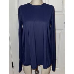 Lululemon Sunaway Runaway Long Sleeve Hero Blue Size 8/10 Mesh Lightweight